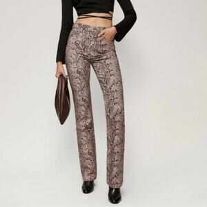 Reformation Peyton Snake High Rise Bootcut Jeans sz 23